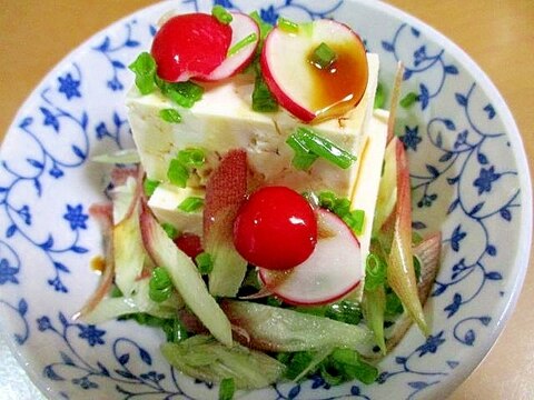 夏野菜乗っけ冷たい「豆腐」で、もう一品